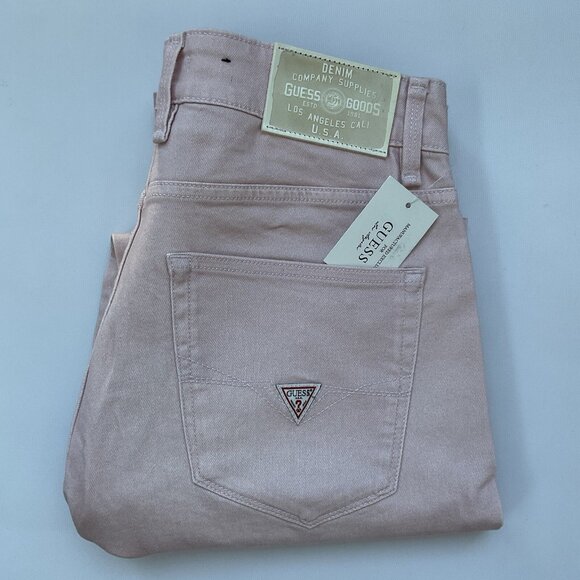 Guess Men’s Angels Slim Jeans Light Pink Size 38 - Picture 1 of 15